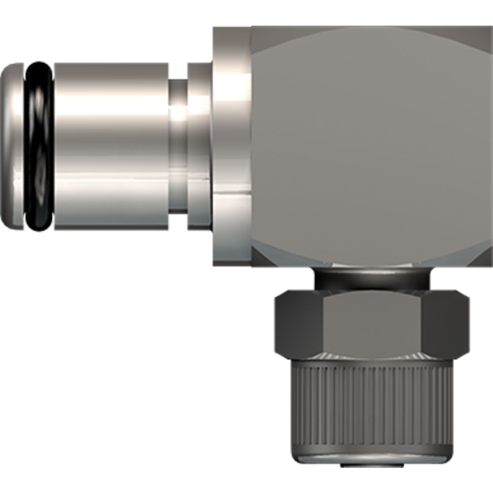 LinkTech 40CB Series Elbow Male, Non-valved, 1/4" PTF, Chrome Brass