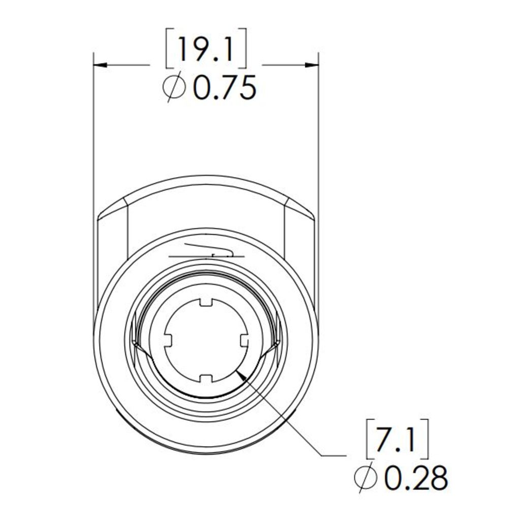 LinkTech 50AC Series Straight Female, Non-valved, 3/8" HB, Natural Acetal