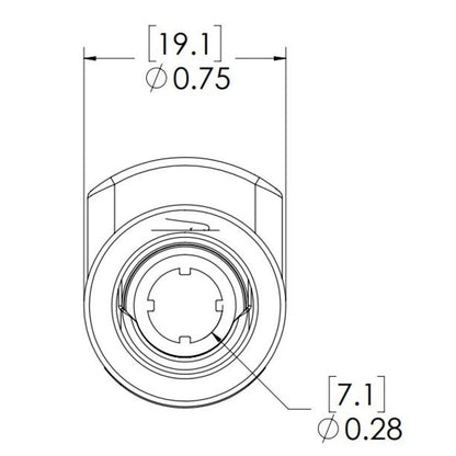 LinkTech 50AC Series Straight Female, Non-valved, 3/8" HB, Natural Acetal