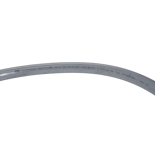 Clear Flexible PVC Tubing 5/8 ID x 13/16 OD