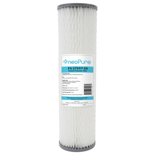 Neo-Pure PS-27097-50 9-3/4" High Efficiency Pleated Filter 50 micron
