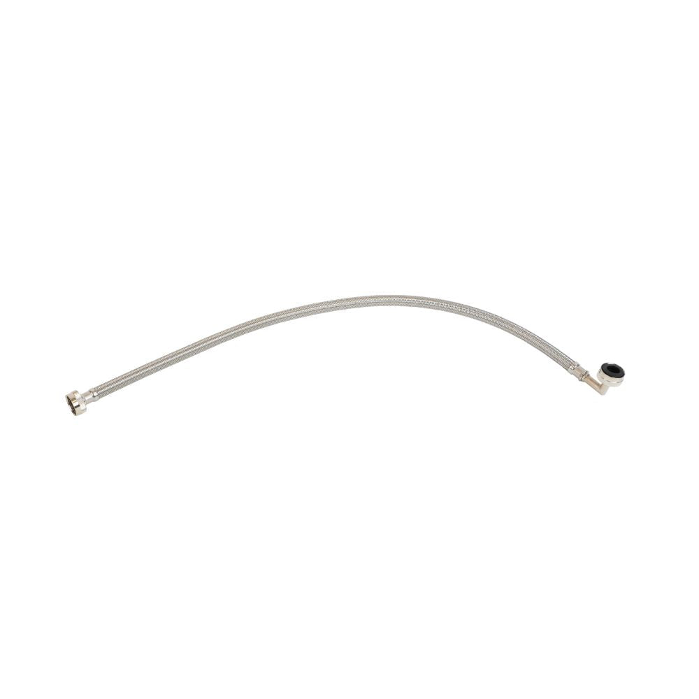 Braided 304 SS Wash Machine Hose ¾ FHT x ¾ FHT 90° End 30" Length