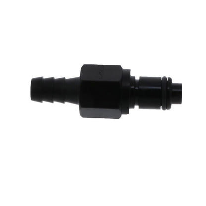 PLCD22005VB Valved In-Line Hose Barb Black Coupling Insert 5/16 ID Barb Viton O-ring