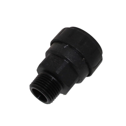 John Guest Black Male Connector - 1 CTS x 3/4 NPT