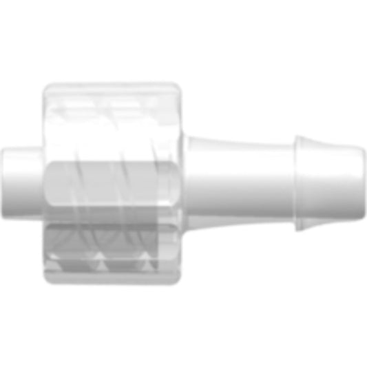 LinkTech Male Luer Integral Lock Ring to 500 Series Barb, 5/32" [4.0 mm] ID Tubing, Natural Polypropylene