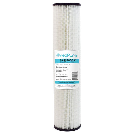Neo-Pure PS-45200-S35 20" BB High Efficiency Pleated Filter 0.35 micron