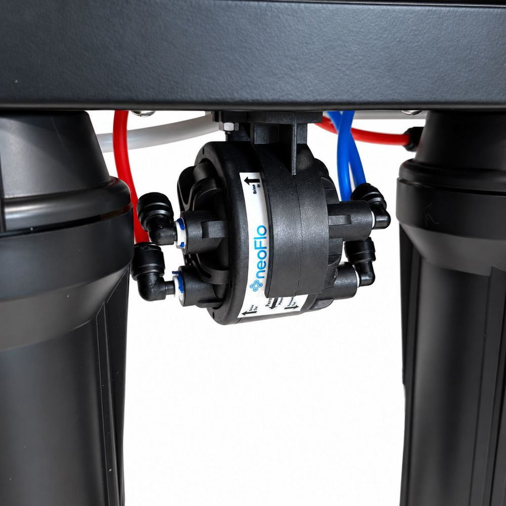 neoPure 4 Stage 75gpd RO System w/ .5µ CTOX, Perm Pump, Tank, Sani Kit, AG Faucet CH