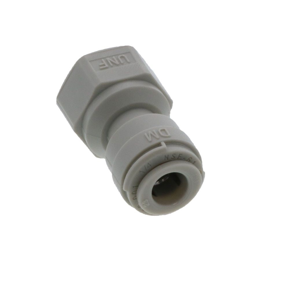 DMfit Female Flare Adapter - 1/4 Push-in x 7/16"-20UNF- V Type