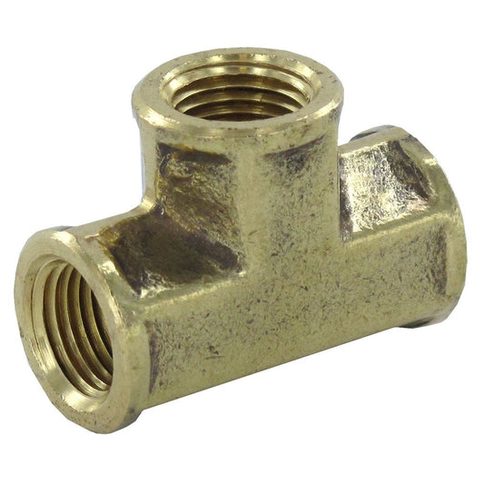 Brass Female FNPTF Tee - 1/8 x 1/8 x 1/8