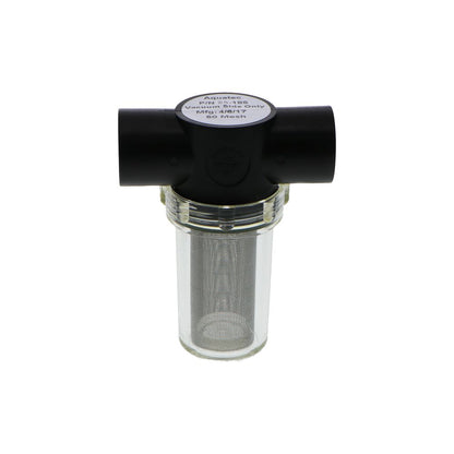 50 Mesh Stainless Steel High Flow In-Line Strainer, Clear Twist-Off Bowl, w/ 1/2" FNPT Ports