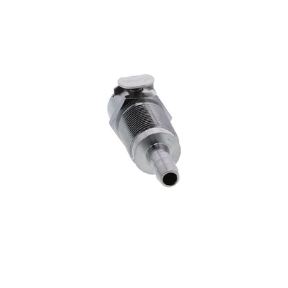 LCD16004 Valved Panel Mount Hose Barb Coupling Body 1/4 ID Barb