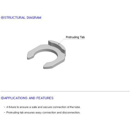 NeoFit - Acetal Black Locking Clip 22mm