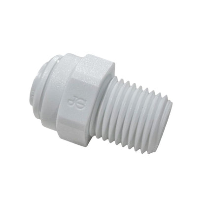 John Guest - White Acetal Male Connector - 1/4 x 1/4" MNPT