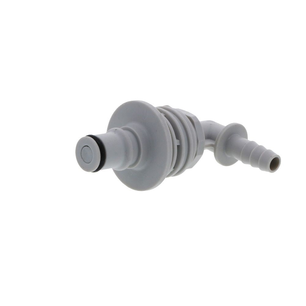 NS4D43004 Valved Panel Mount Elbow Hose Barb Coupling Insert 1/4 ID Barb