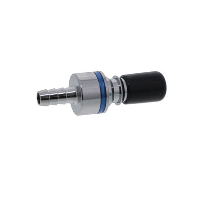 LQ4D22004BLU Valved In-Line Liquid Cooling Coupling Insert 1/4 ID Barb Cool Blue