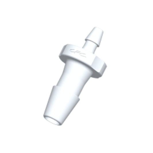 Colder HSR4230 Straight Reducer Fitting, 1/8 HB X 1/16 HB, White Nylon
