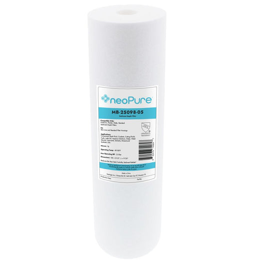 Neo-Pure MB-25098-05 9-7/8" Polypropylene Sediment Depth Filter 5 Mic