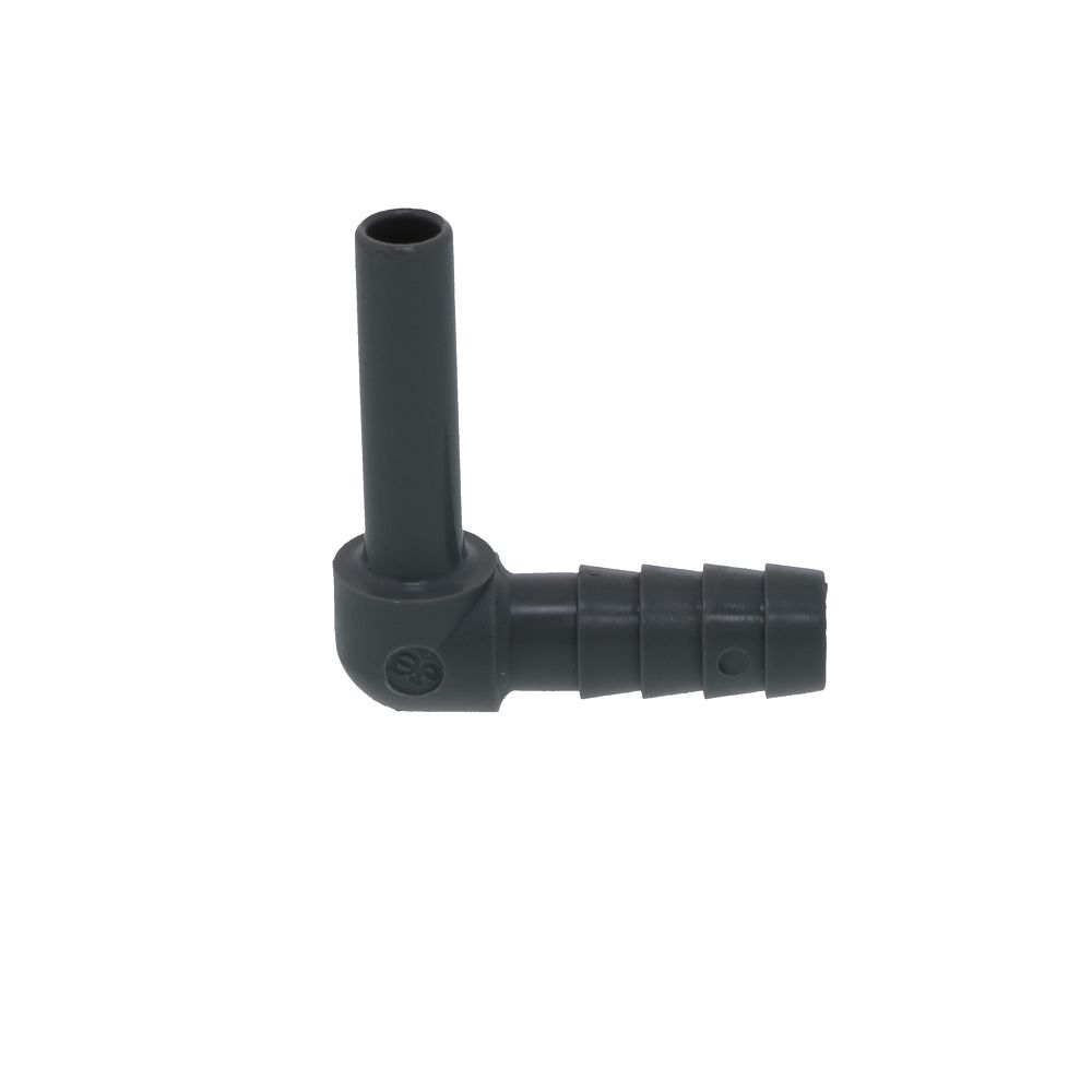 John Guest Stem Elbow Barb Connector  - 1/4 OD Stem x 5/16 ID Barb