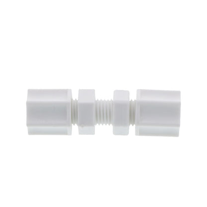 JACO 20-4-P-PG Polypropylene Bulkhead Union 1/4 OD Tube x 1/4 OD Tube