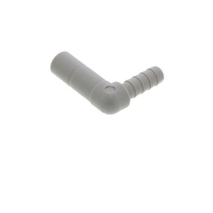 DMfit Stem Elbow Barb Connector  - 3/8" OD Stem x 1/4" ID Barb