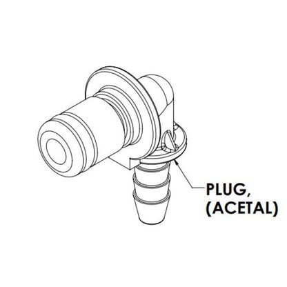 LinkTech 20AC Elbow Plug, NV, 1/8" HB
