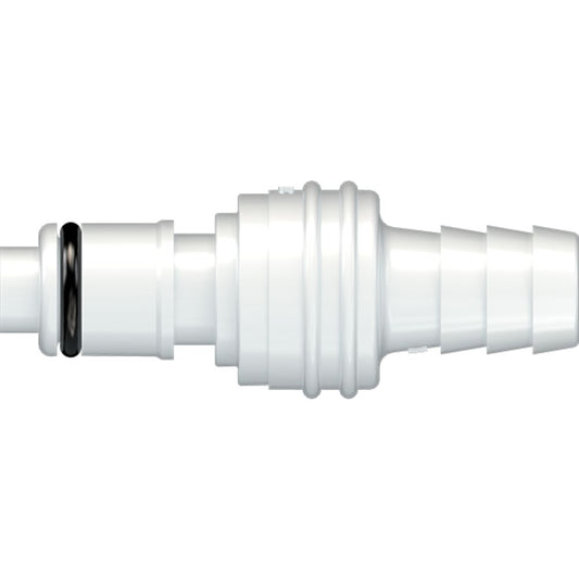 LinkTech 50AC Series Straight Male, Valved, 3/8" HB, Natural Acetal, Buna N