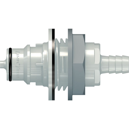 LinkTech 60PP Series Panel Mt. Male, Valved 3/8" HB, Polypropylene