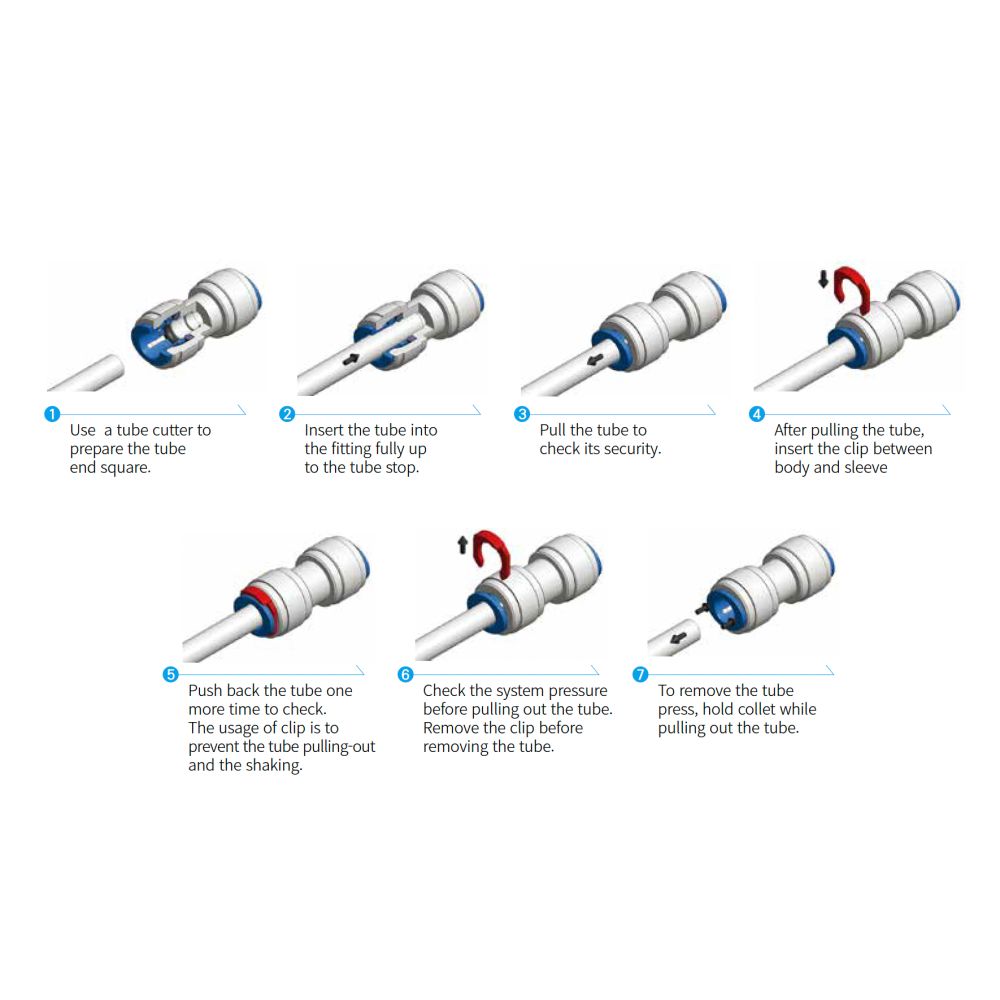 NeoFit - Acetal White Union Elbow- 4mm [5/32"] tube OD x 4mm [5/32"] tube OD