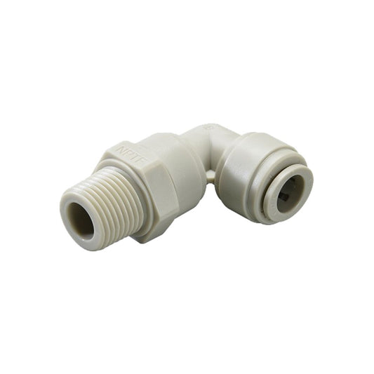 NeoFit - Gray Male Elbow Swivel- 3/8" tube OD x 3/8" BSPT[PT]