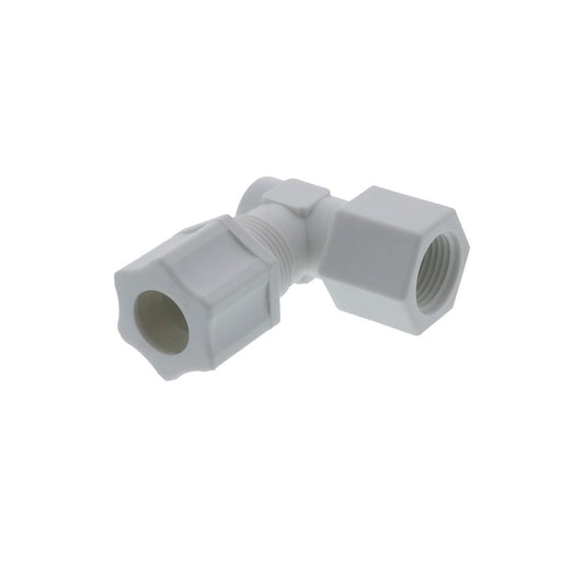 JACO 45-8-6-P-PG Polypropylene Female Elbow 1/2 OD Tube x 3/8 MPT