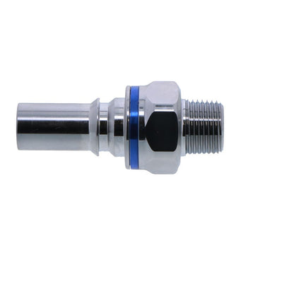 LQ6D24006BLU Valved Pipe Thread Liquid Cooling Coupling Insert 3/8 NPT Cool Blue