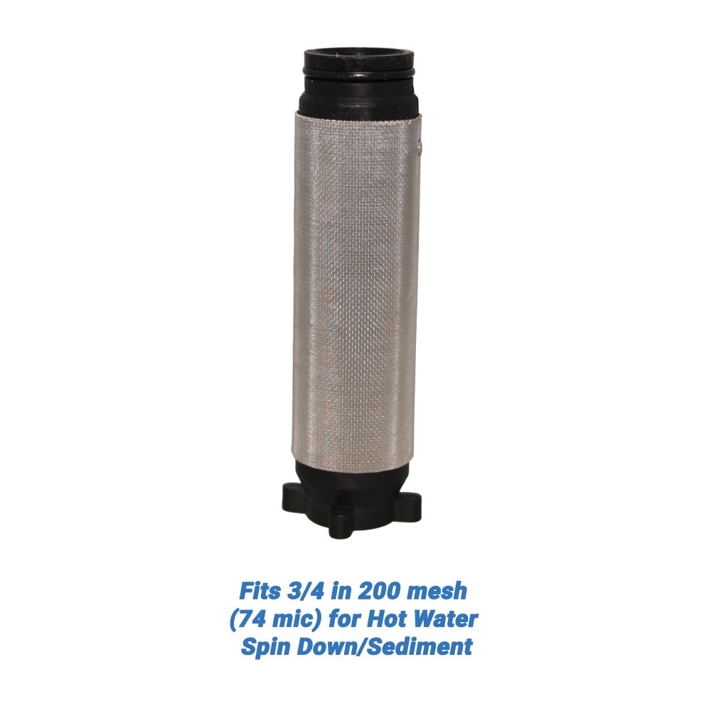 Rusco/Vu-Flow Hot Water Filter Screens for Spin-Down/Sediment Filters - Fits 3/4 in 60 mesh [254 mic] for Hot Water Spin Down/Sediment