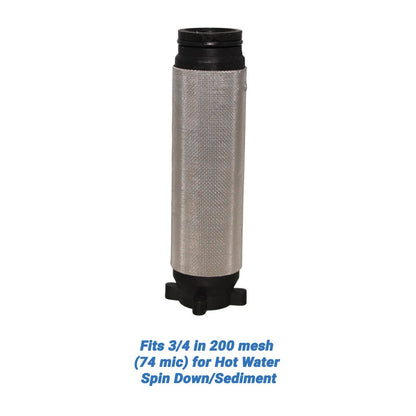 Rusco/Vu-Flow Hot Water Filter Screens for Spin-Down/Sediment Filters - Fits 3/4 in 60 mesh [254 mic] for Hot Water Spin Down/Sediment