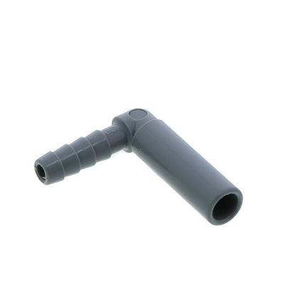 John Guest Stem Elbow Barb Connector  - 3/8 OD Stem x 1/4 ID Barb