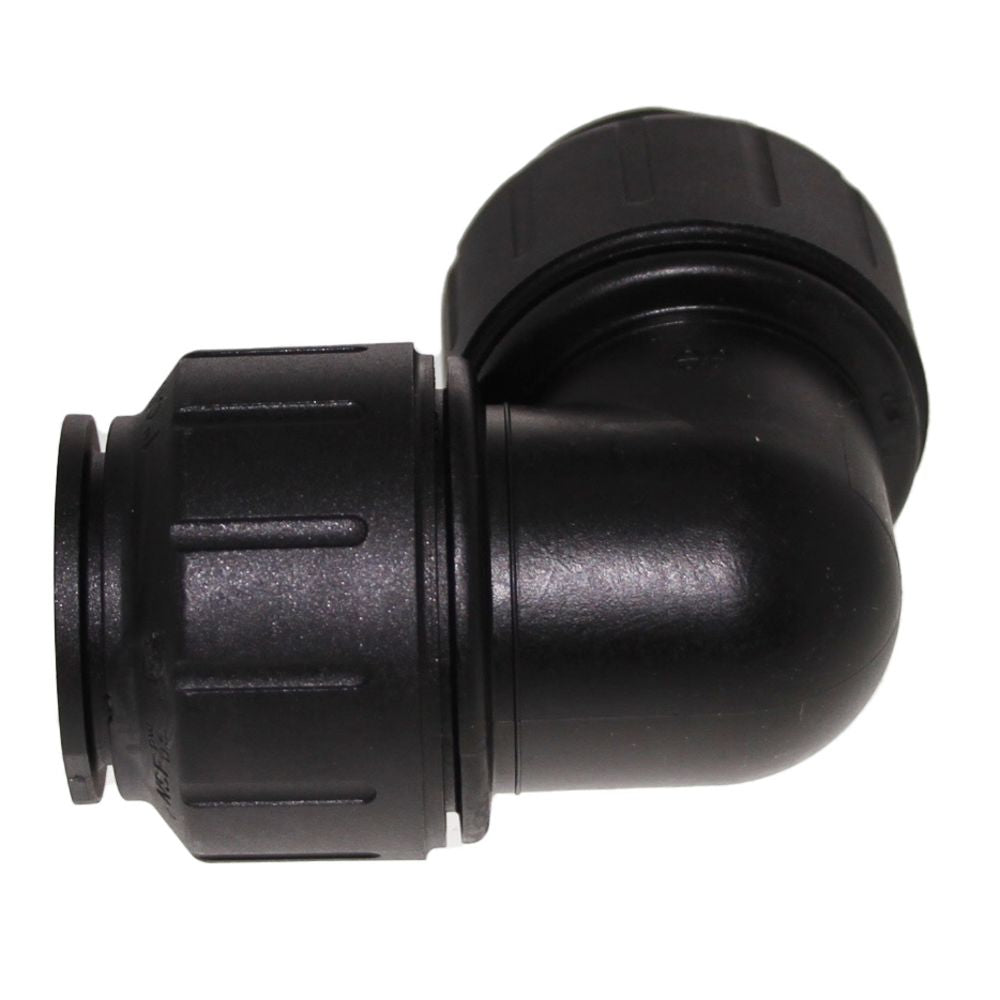 John Guest Black Union Elbow - 1 CTS