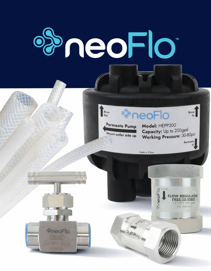 neo™ Pumps, Valves & Tubing reverse osmosis filtration components neoFlo permeate pump and related components