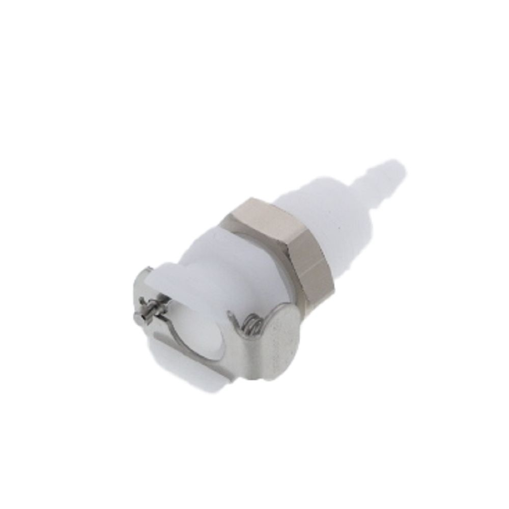 12700 NSF Valved Panel Mount Hose Barb Coupling Body 1/8 ID Barb