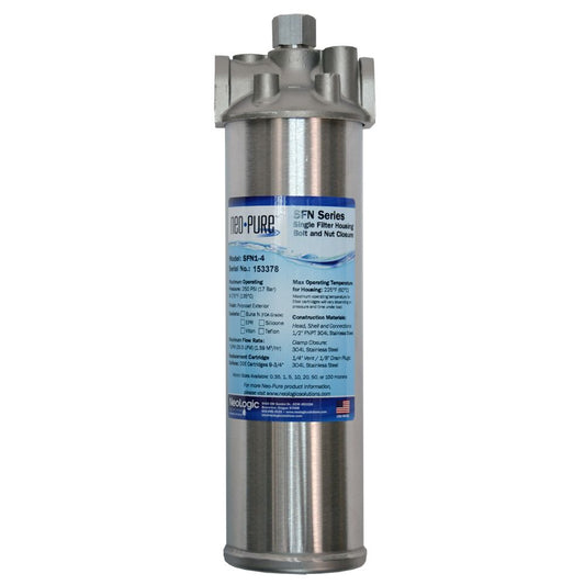 Neo-Pure SFBH1-6 Single Filter Housing with Bolt and Nut Closure - 3/4" FPT