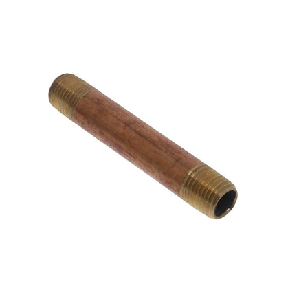 Brass Pipe Nipple Lead-Free 1/4 MPT x 3