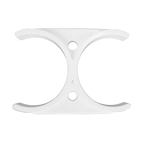 Double Clip 2.5" x 2.5" diameter - White