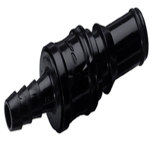 BAC22004MBLK Non-Valved In-Line Hose Barb BreakAway Coupling Insert Molded Black- 1/4 ID Barb