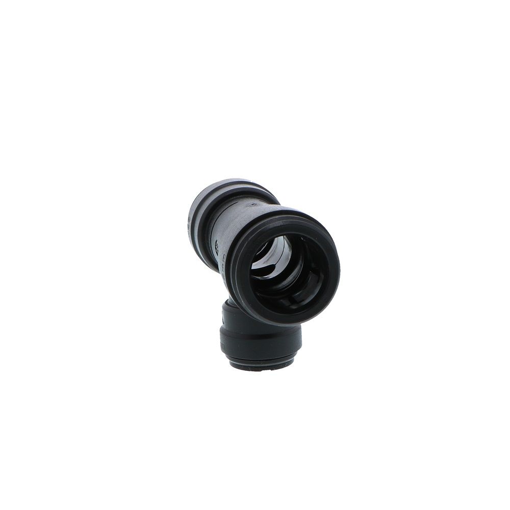 John Guest Reducing Tee BLACK ACETAL - 22mm x 22mm x 15mm