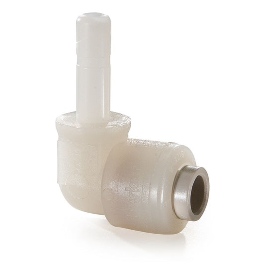 Kynar PVDF Tube Elbow Union Stem - 3/8 x 1/4