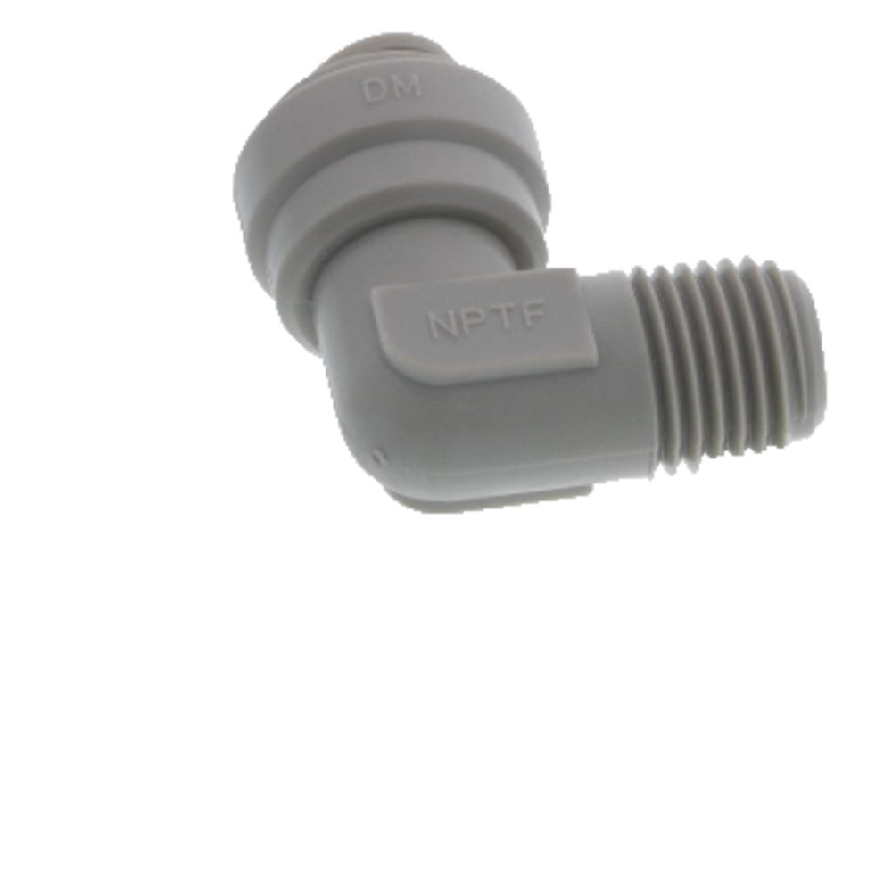 DMfit Elbow Male Connector - 5/16 Push-in x 1/4 NPTF