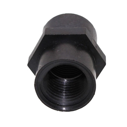 Union Coupler 1/2 FNPT x 1/2 FNPT - Black Polypropylene