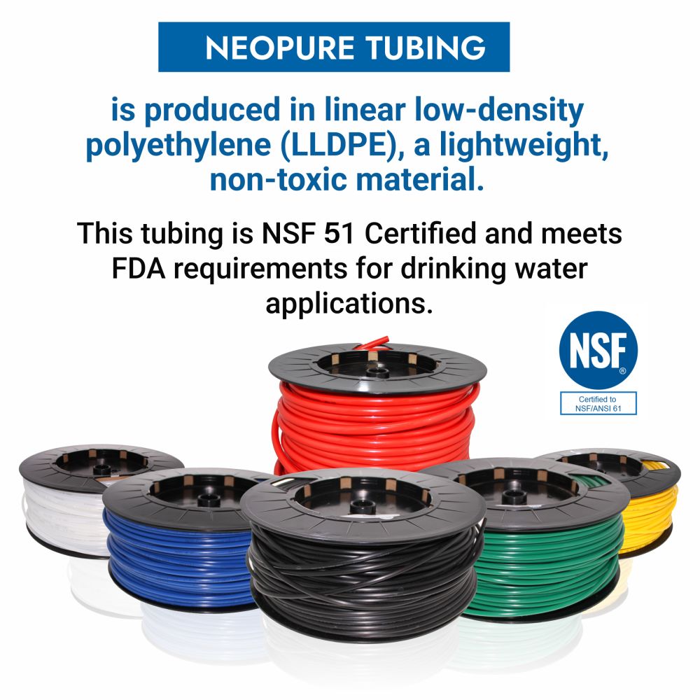 Red 5/8" OD LLDPE Polyethylene Tubing
