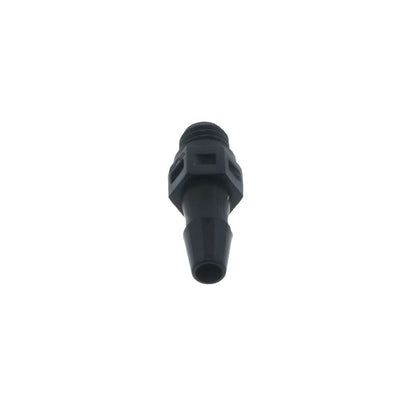 FitQuik Nylon Thread to Tube Straight Fitting - 10-32 UNF to 1/8 Hose Barb - Black