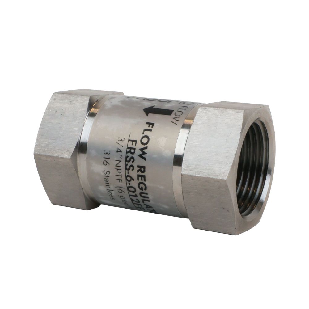 Neo-Pure Stainless Steel  Flow Restrictor 6 GPM 316SS 3/4" FPT x FPT