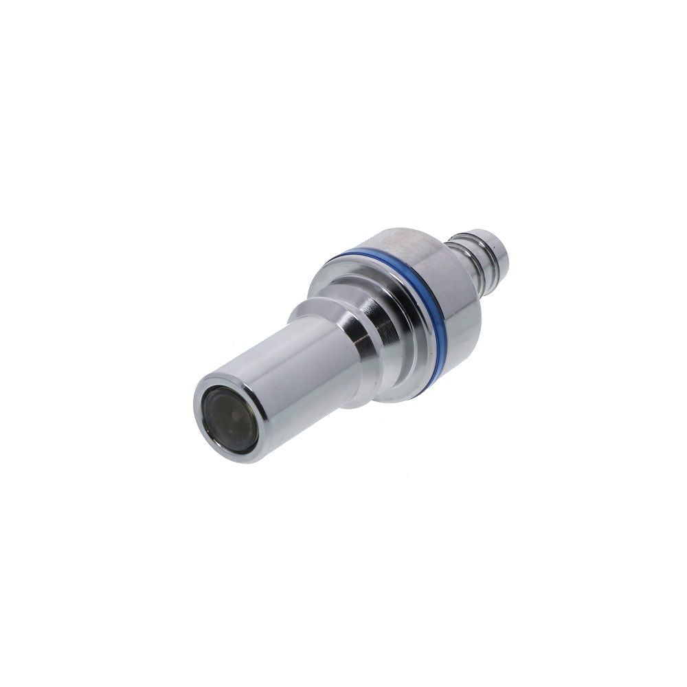 LQ6D22006BLU Valved In-Line Liquid Cooling Coupling Insert 3/8 ID Barb Cool Blue