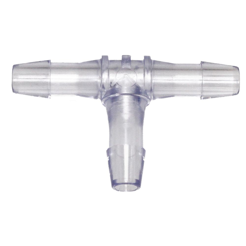 Colder HT891 Tee Fitting, 1/4 HB X 1/4 HB X 1/4 HB, Purple Tint Polycarbonate